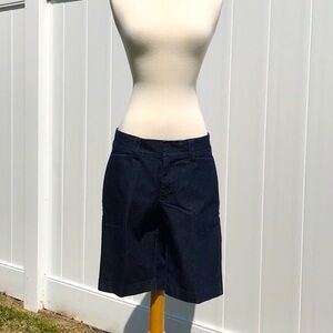 Lee Dark Blue Stretch Denim Shorts Size 10